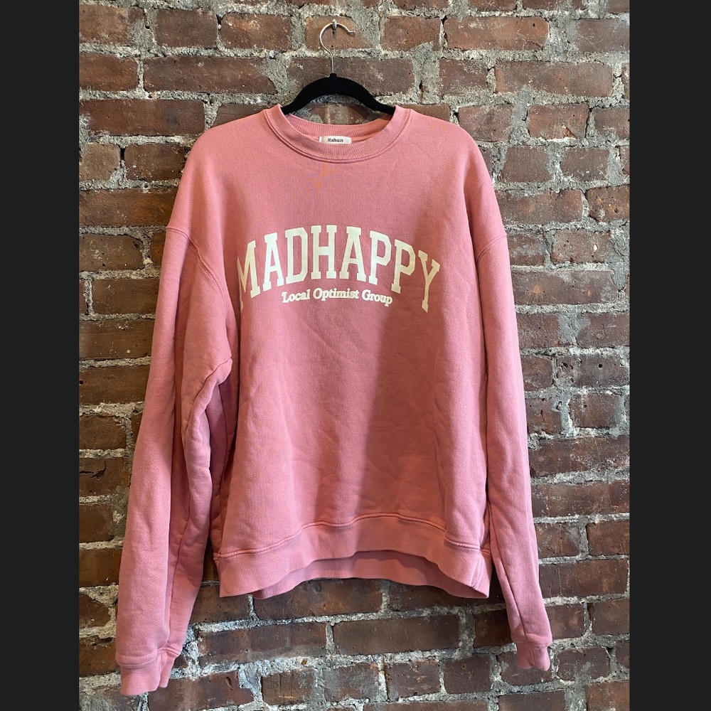 Madhappy Red Crewneck Sweatshirt, Size M